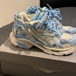 Balenciaga Light Blue and White Runner